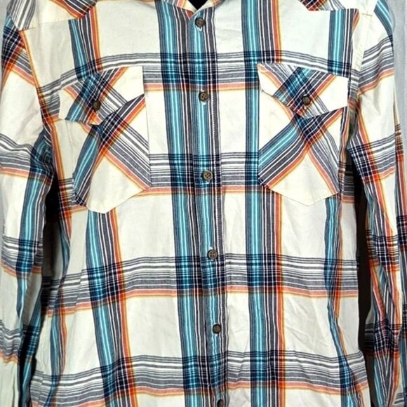 Wrangler Western Mens Traditional Plaid Long Sleeve Button-Down Shirt Large - Picture 4 of 9
